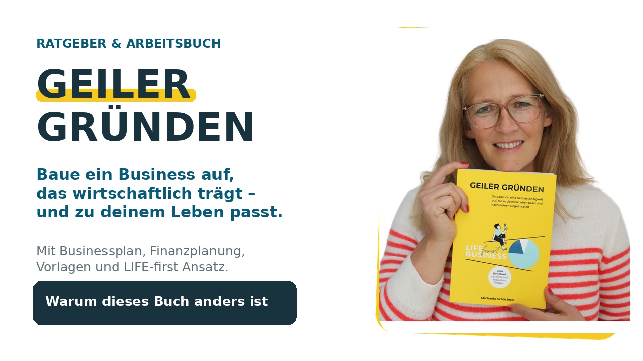 Michaela Schächner mit dem Buch Geiler Gründen